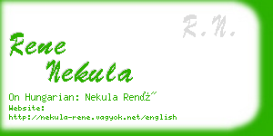 rene nekula business card